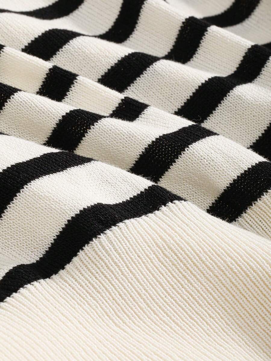 Blusa tejido rayas cuello polo DAZY