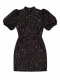Vestido de Lentejuelas.-